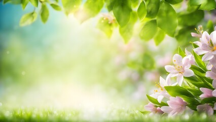 Beautiful background with spring flowers