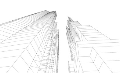 Fototapeta premium sketch of building