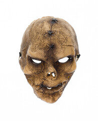 halloween dead man mask isolated on white background