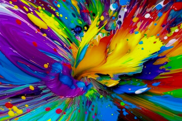A painter colourful canvas - Generative AI