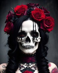 skull and rose costume