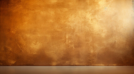A versatile presentation backdrop in rich golden brown hues. An intricately textured blank wall adorned with sunlit highlights and delicate shadows. 
