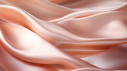 Obraz premium Gentle and lustrous backdrop of swirling, wavy patterns on soft, shiny satin silk material - an abstract textile fabric texture suitable for showcasing products or adding text elem 