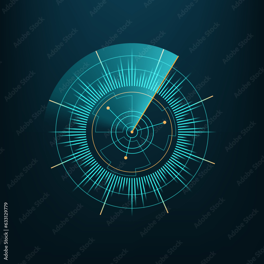 Leinwandbilder Round circle futuristic chart, HUD interface, space game ui vector element. Future technology digital screen infographic graph with hologram circular frame, abstract diagram, data visualization chart