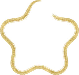 Gold Paint Star Shape Border Frame