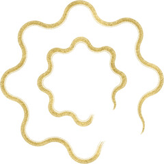 Gold Paint Flower Shape Border Frame