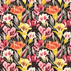 Fototapeta premium seamless floral pattern seamless