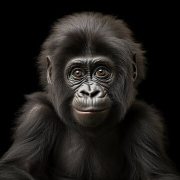 Portrait of baby gorilla