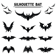 Bat silhouette element vector illustration for your company or brand