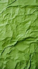 Background, crumpled green paper template. Generative AI
