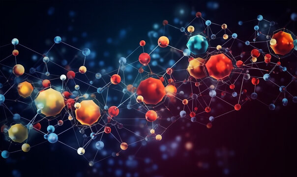 The intricate structure of a cell, showcasing its molecular composition and scientific complexity - Science Particle Wallpaper created with Generative AI technology