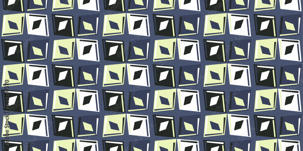 Leinwandbilder four combined rhombuses are combined compositionally, creating a repeating pattern. vector for texti