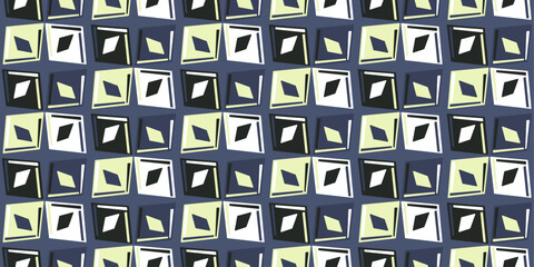Four combined rhombuses are combined compositionally, creating a repeating pattern. Vector for textiles, pillows, clothing, background, packaging, notepads, cups, interior.