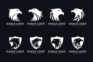  Eagle logo design template vector illustration with creative idea