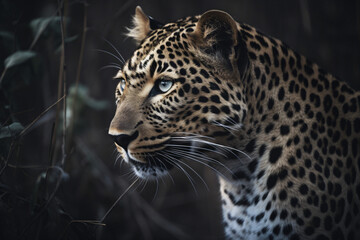 Fototapeta premium A majestic cheetah gazing into the horizon Generative Ai