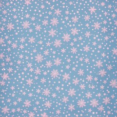 Winter card in pastel colors. Background with little snowflakes pattern. Generative AI