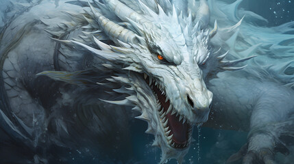 white dragon figure - Powered by Adobe