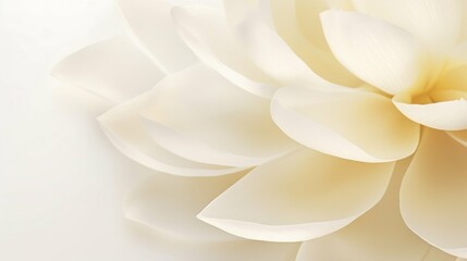 Obraz premium White Lotus Banner on White Background. Generative ai