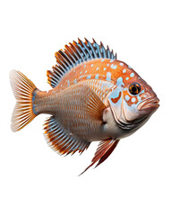 Discus fish isolated on the white background