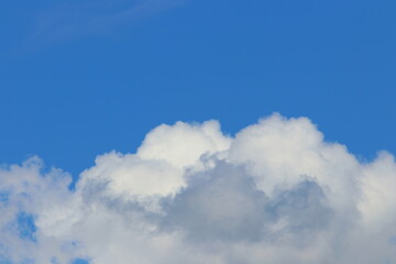 Fototapeta premium 青空に浮かぶ入道雲 夕立とゲリラ豪雨