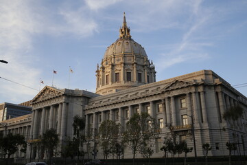 Massive building in a beautiful city hall in San Francisco, California