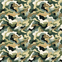 Seamless camouflage with natural colors texture © picksell