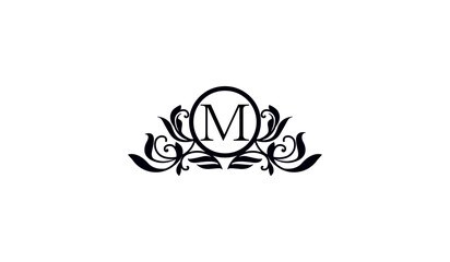 Obraz premium Luxury Logo of Alphabet M