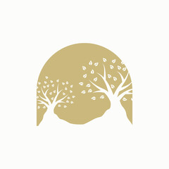 Tree Logo Design, Playground Vector, Education Tree Icon