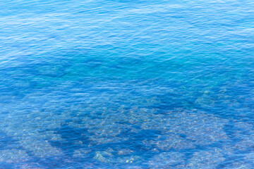 Rippled transparent ocean water surface texture background