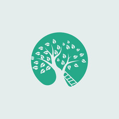 Tree Logo Design, Playground Vector, Education Tree Icon