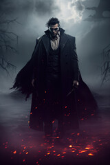 Dracula, Vampire, Creature of the Night, Cursed - obrazy, fototapety, plakaty