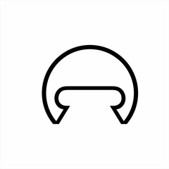Fototapeta premium Simple helmet icon illustration logo design.