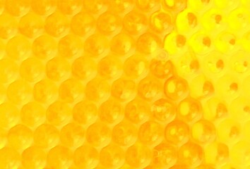 Yellow orange bubbles honeycomb background