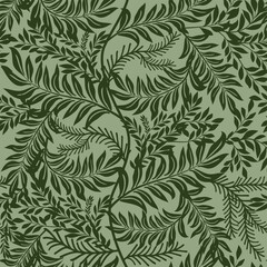 Flourish nature summer garden textured background. Floral seamless pattern. Branch with leaves ornamental texture