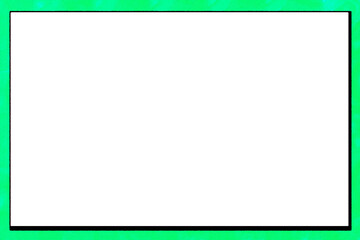 Contrasting green frame with white panel for text