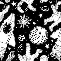Outer space seamless pattern