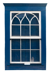 Retro window of an old architecture house. Isolated on transparent background. brazilian architecture