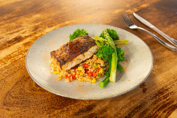 Food in display for the photo shoot in Tokyo, Japan. Nowadays in 2023, people rely on the food...