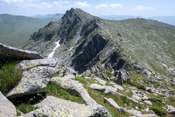 Landscape of Rila Mountain near Kalin peaks, Bulgaria