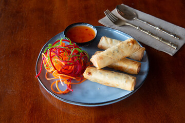 Food in display for the photo shoot in Tokyo, Japan. Nowadays in 2023, people rely on the food...