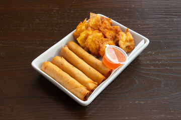 Food in display for the photo shoot in Tokyo, Japan. Nowadays in 2023, people rely on the food delivery service