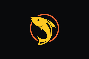Fish logo design template vector illustration with creative idea