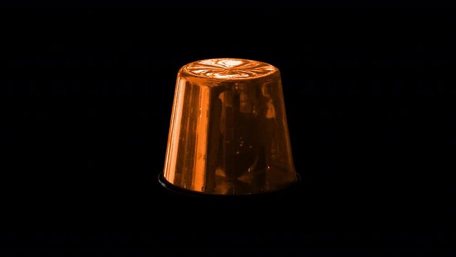 Alarm Lamp - Yellow or Orange - Flashing Light - Realistic Loop H - Alpha Channel