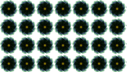 Mágico Encanto: Patrón de Mándalas en Verde y Amarillo © MaraJos