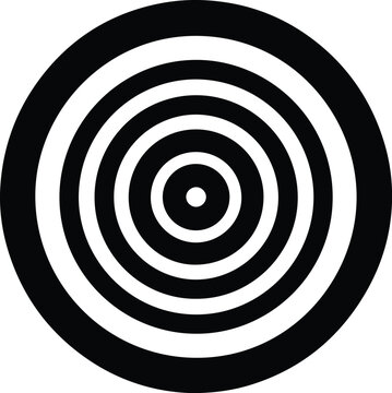 Shooting Target Logo Monochrome Design Style