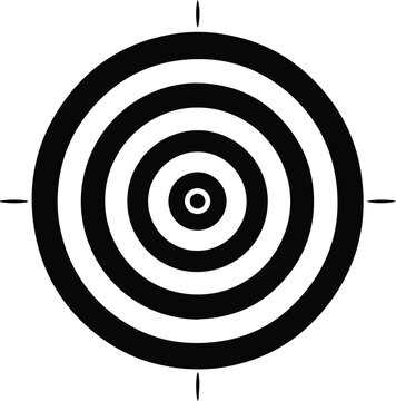 Shooting Target Logo Monochrome Design Style