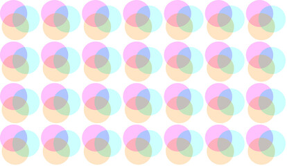 Patrón color intersección de círculo del diagrama