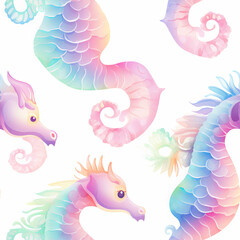 seamless seahorses