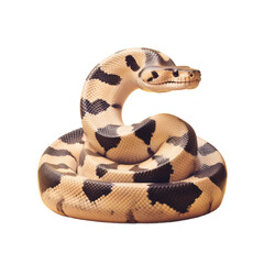 Fototapeta premium Leftward isolated Ball Python on transparent background