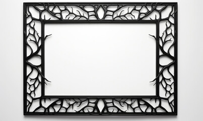 Black plain frame with branches design 